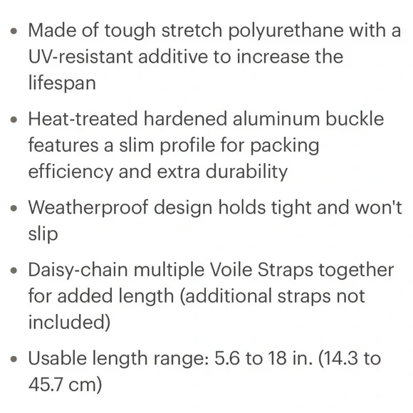 2 Voile Strap with Aluminum Buckle - 20" - Powder Mountain Branded - Picture 7 of 10